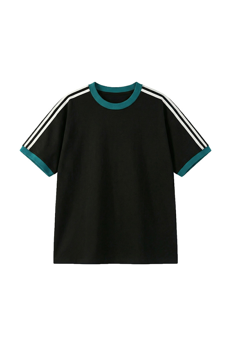 Women's Retro Side 3-Stripes Contrast Loose Fit T-Shirt