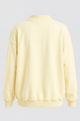 Women's Fall Drop Shoulder Loose Fleece Mock Neck Sweatshirt