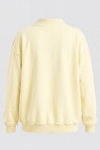 Women's Fall Drop Shoulder Loose Fleece Mock Neck Sweatshirt