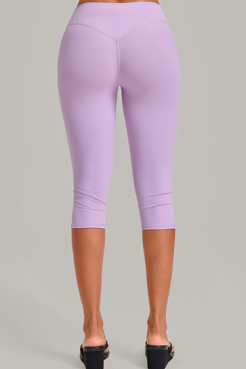 Women’s Mid-Rise Tummy Control Yoga Capri Leggings