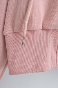 Women's Spliced Hooded Zip Up Cropped Cardigan Sweatshirt