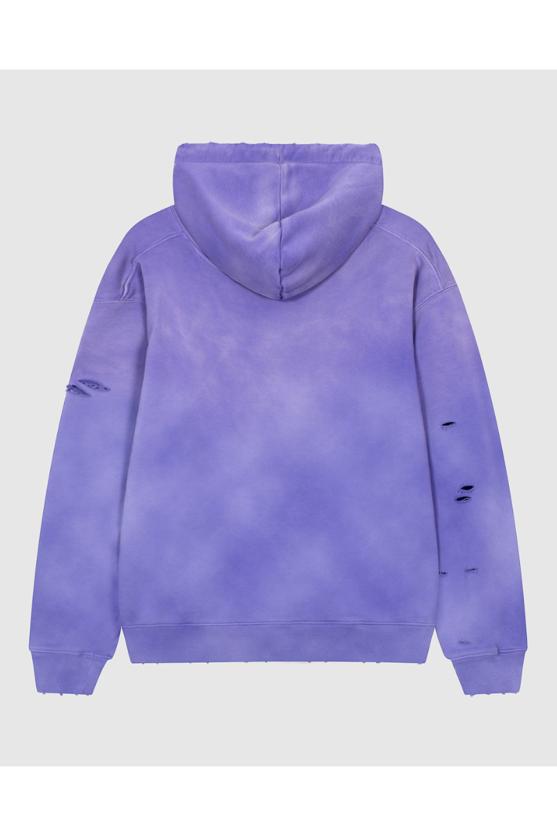 Unisex Fall 100% Cotton Distressed Ripped Hoodie