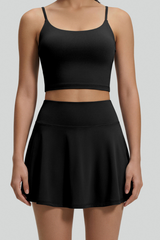 Women's Criss‑Cross Back Cami Top & Skort Yoga Set