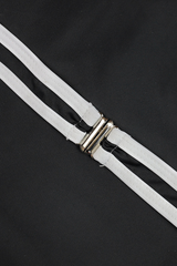 Women's Chain Print V Neck Backless Metal Straps One Piece