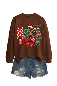 Women's Winter/Fall Christmas Santa Multi-color Pullover