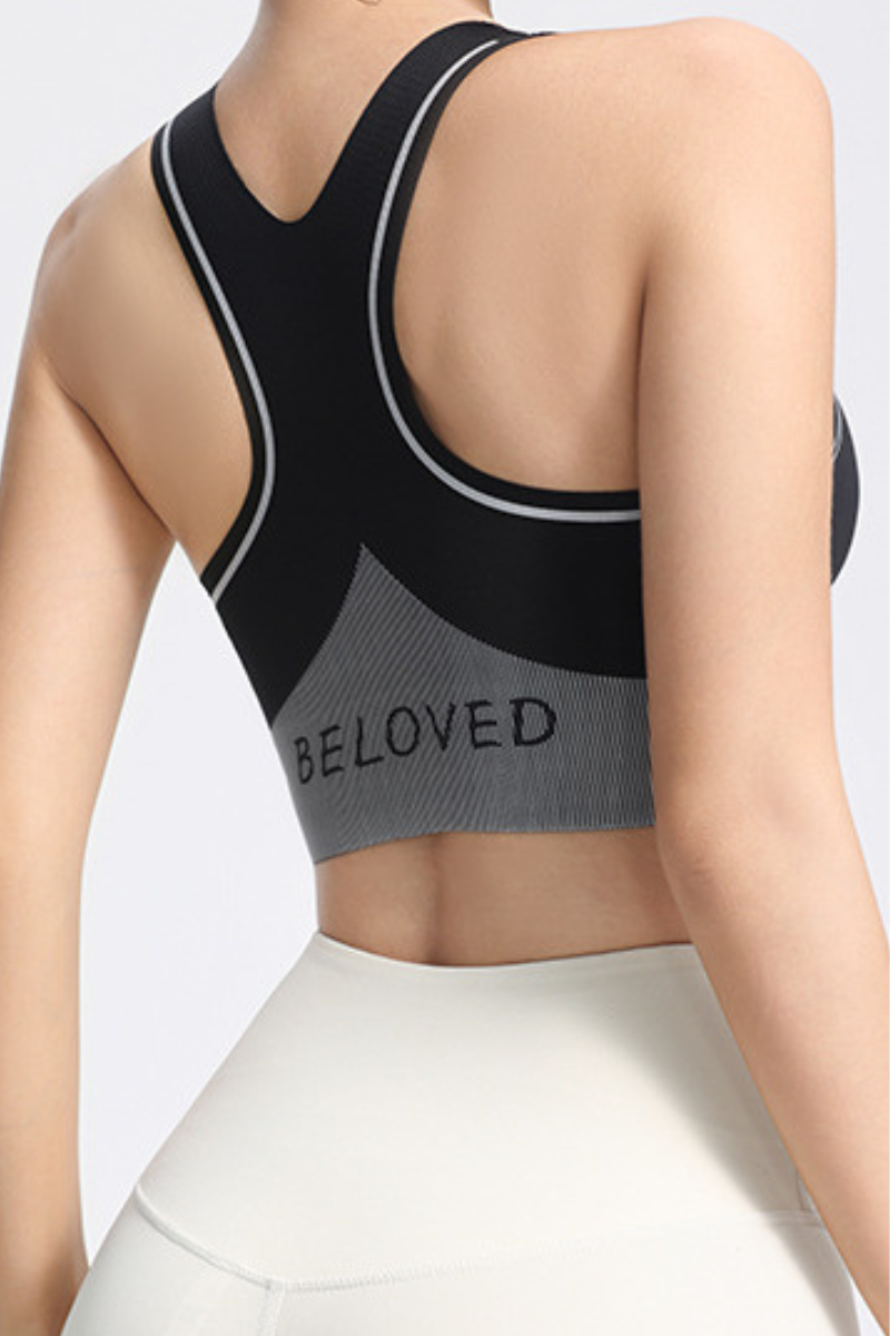Women's U-Neck Sleeveless Sports Bra.