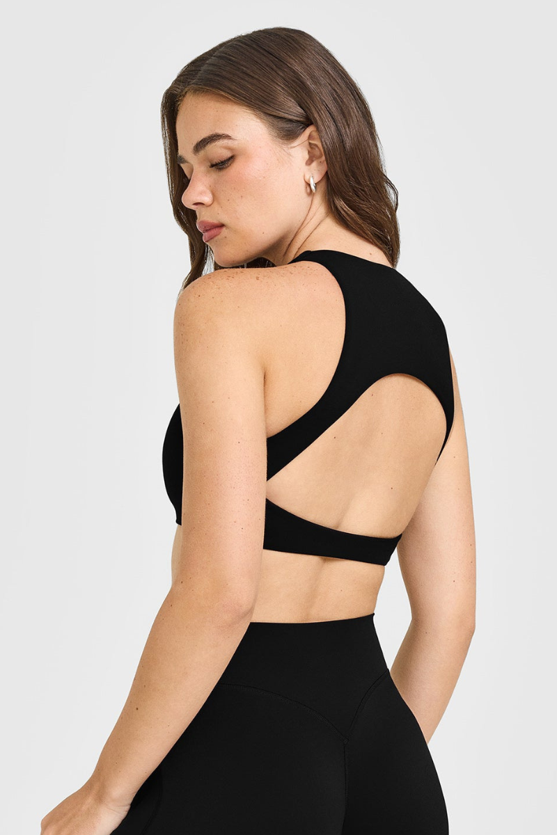 Women's High-Stretch Cutout Back Padded Sports Top