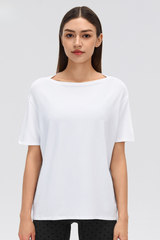 Women's Summer Lightweight Loose Fit Solid Sports T-Shirt