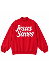 Women's Fall Oversized Letter Print Mockneck Sweatshirt