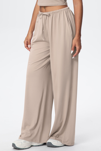 Women’s Drawstring Loose-Fit Athletic Wide-Leg Pants