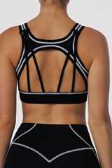 Women's Color-Blocked Open-Back Shaping Sports Bra