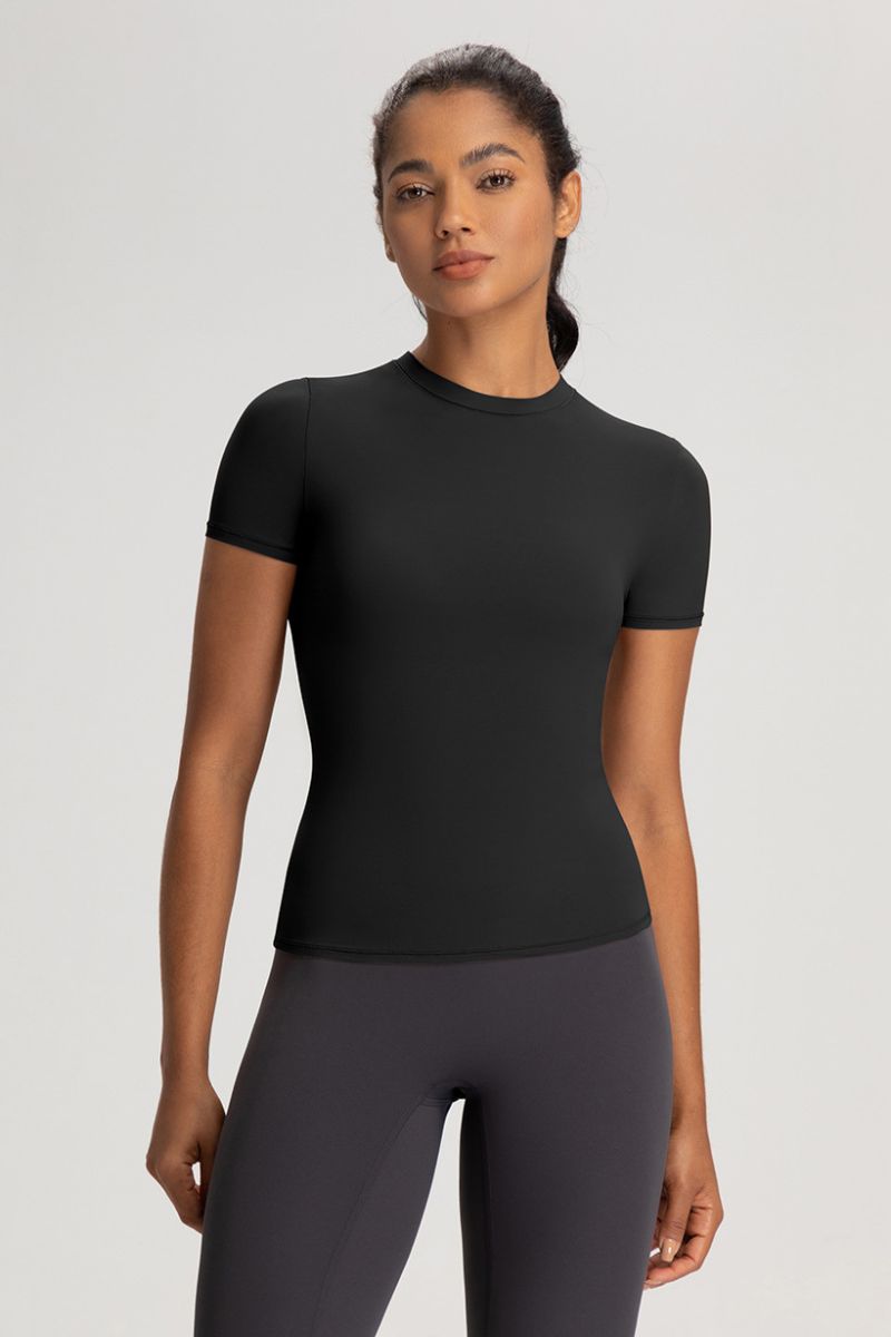 Women Slim-Fit High-Stretch Naked-Feel Yoga T-Shirt