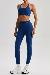 Women's Bare Feel Y-Back Bra & High Rise Yoga Leggings Set