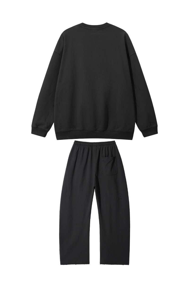 Men's Fall Set: Relaxed Pullover And Drawstring Sweatpants