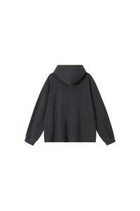 Men's Fall Winter 100% Cotton Washed Frayed Hem Hoodie