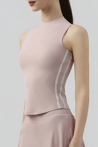Women's Sleeveless Side Stripe Tennis Tank Top