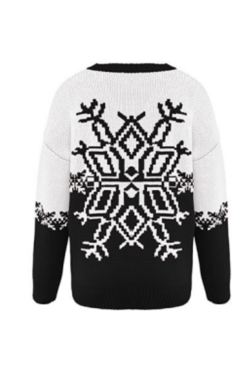 Women's Fall/Winter Christmas Big Snowflake Knit Sweater