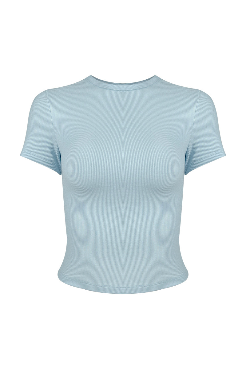 Ribbed Slim Racer-Tee