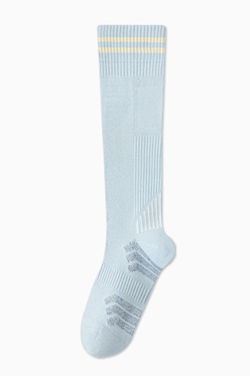 Women’s Color Block Gradient Pressure High-Top Sports Socks