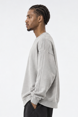Men's Fall/Winter Fleece-Lined Dyed Vintage Pullover