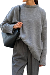 Turtleneck knitted round-necked sweater