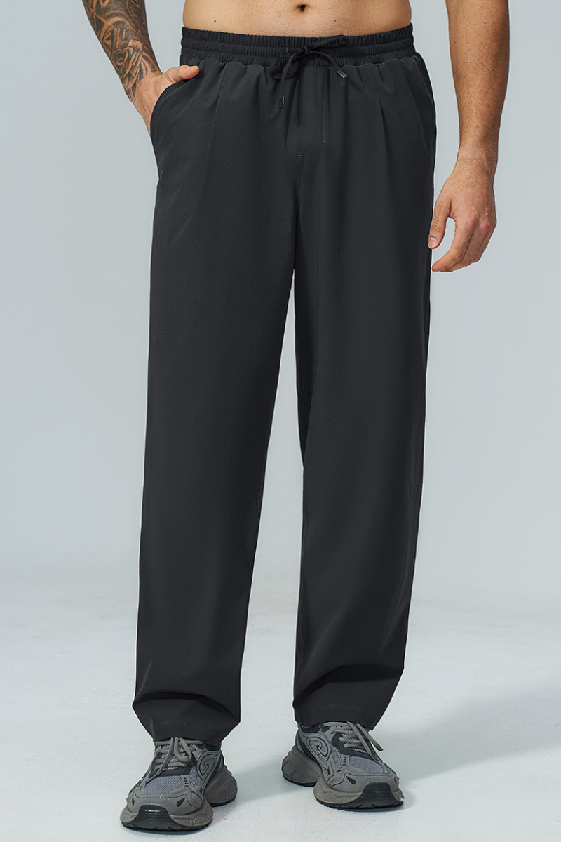 Men's Fall Elastic Waist Drawstring Relaxed Casual Pants