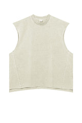 Vintage Washed Distressed Slit Sleeveless Tank Tops