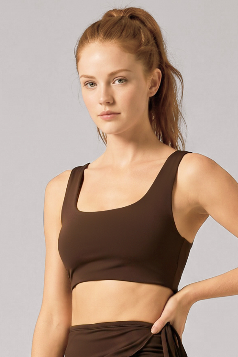 Women's Athletic Cross Tie Back Padded Sports Yoga Bra