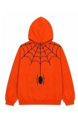 Unisex Halloween Multi Pattern Print Zip Up Hoodie