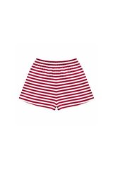 Women's Fall Fleece Stripe Color Block Drawstring Shorts