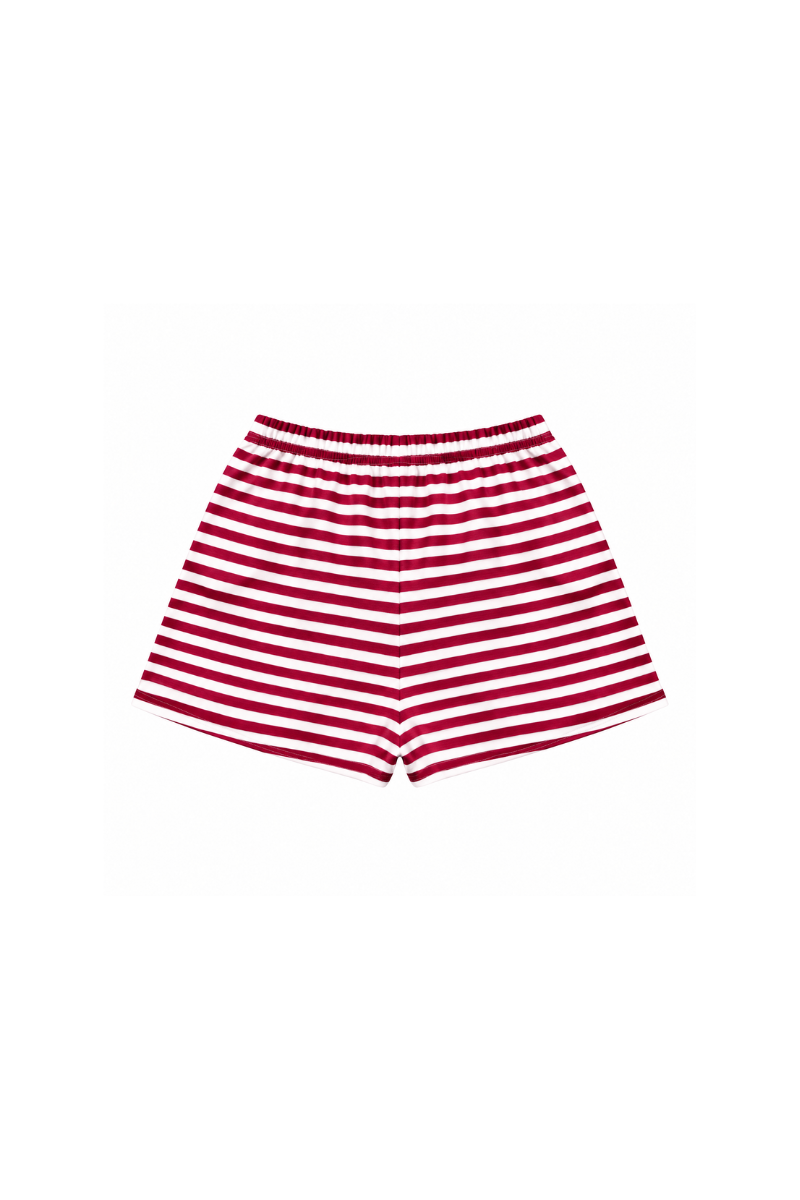 Women's Fall Fleece Stripe Color Block Drawstring Shorts
