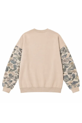 Women's Fall Color Block Camouflage Mockneck Sweatshirt