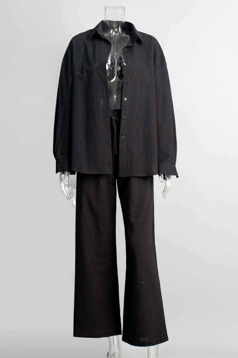 100% cotton shirt and long pants set