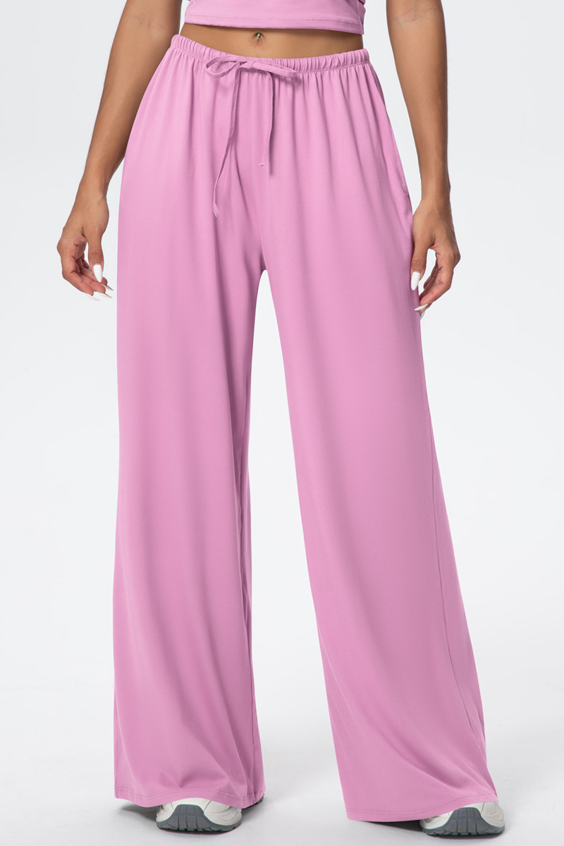 Women’s Athletic Drawstring Loose-Fit  Wide-Leg Pants