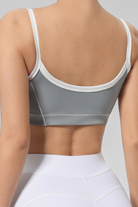 Women's high stretch U-neck sports bra.