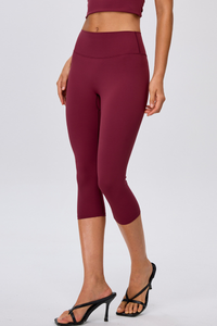 Women's No Front Seam Slim FIt Yoga Capri Leggings