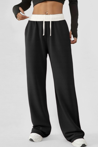 Women's Color-Blocked Drawstring Casual Pants