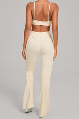 Women's Patchwork Set:Bra And Flare Pants
