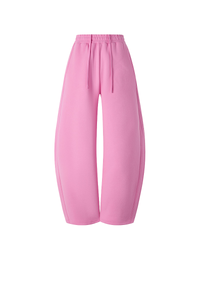 Unisex Fall Streetwear Curved Scimitar Wide‑Leg Sweatpants