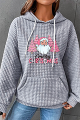 Women Christmas Waffle Knit Hoodie