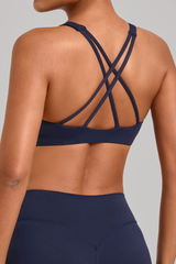 Women's Athletic Cross Back Solid Bra