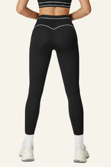 Stripes adorn tight-fitting sport pants.