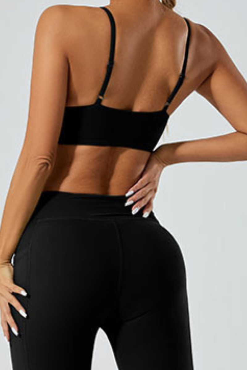 Women's triangle cup sports bra.