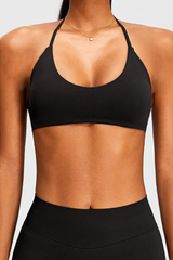 Women's Halter Backless Seamless Quick-Dry Yoga Sports Bra