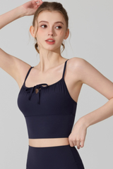 Women's Bow-Tie Thin-Strap Cami Form-Fitting Sports Tank Top