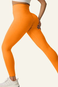 Women's High-waist Pleated Buttocks Lift Yoga Leggings