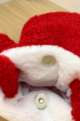 Christmas Red Glove Shape Warm Plush Crossbody Bag