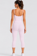 Women's U-Back Tank Top & Capri Leggings Yoga 2-Piece Sets