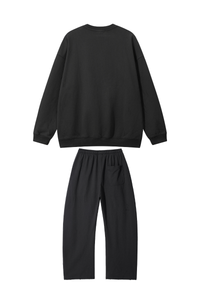 Women's Fall Set:Relaxed Pullover And Drawstring Sweatpants
