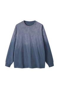Unisex Fall 100% Cotton Washed  Loose Drop Shoulder Pullover
